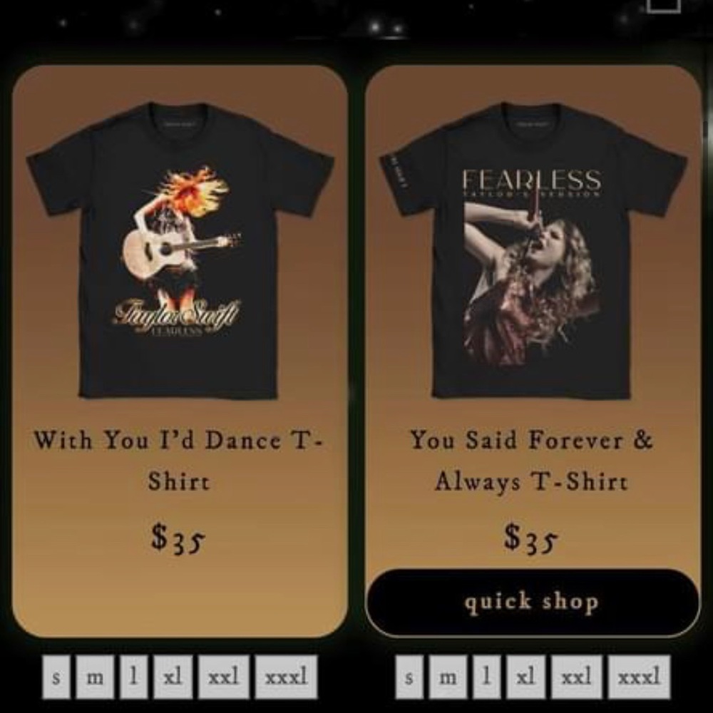NEW FEARLESS TAYLOR VERSION MERCH🙌